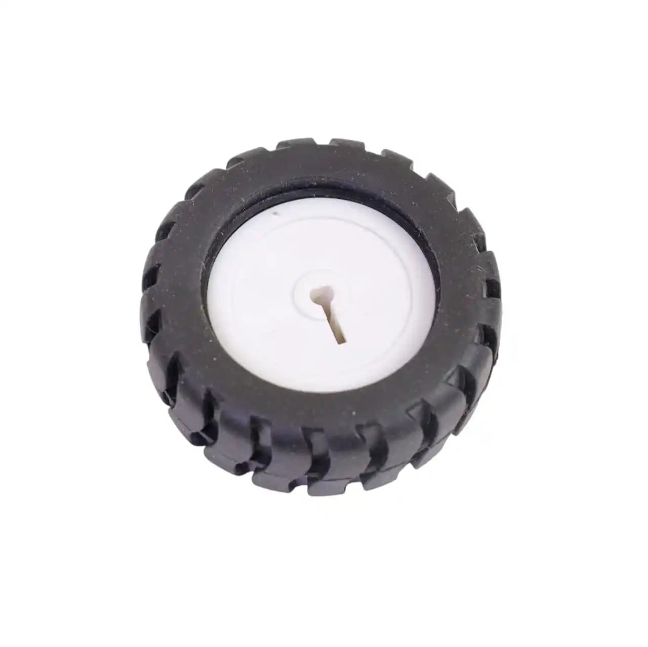 3PI Wheel 44mm with N20 Gear Motor – Rubber Tire with D-Axis Shaft