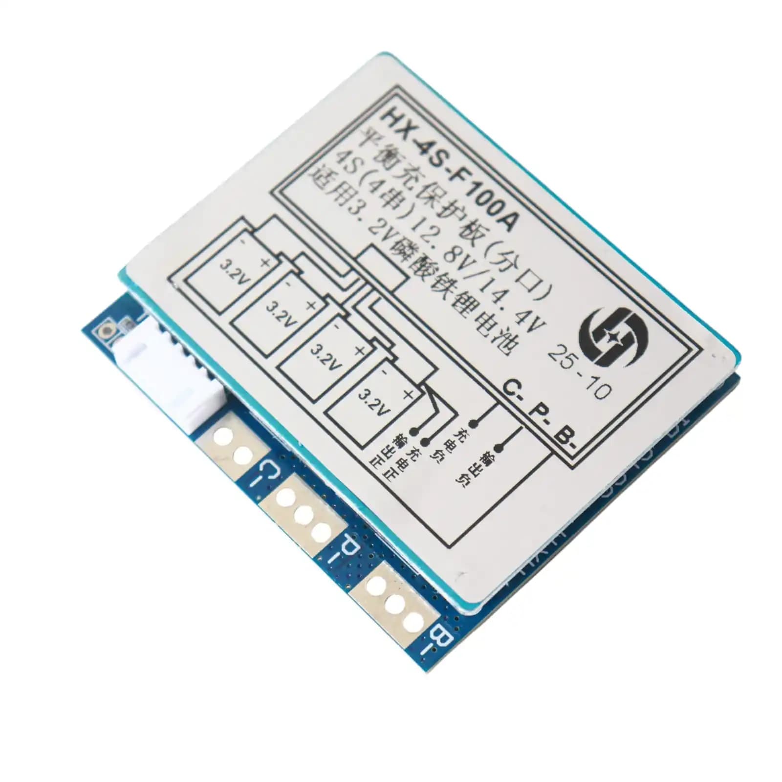 4S 100A LiFePO4 / Lithium Battery Protection Board (BMS/PCM) – 12.8V/14.4V